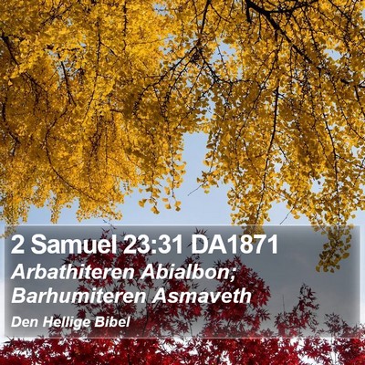 2 Samuel 23:31 DA1871 Bible Verse Image