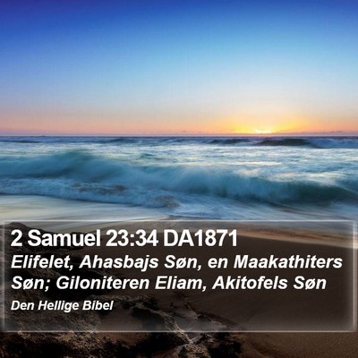 2 Samuel 23:34 DA1871 Bible Verse Image
