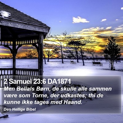 2 Samuel 23:6 DA1871 Bible Verse Image