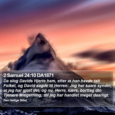 2 Samuel 24:10 DA1871 Bible Verse Image