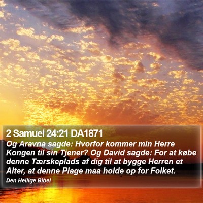 2 Samuel 24:21 DA1871 Bible Verse Image