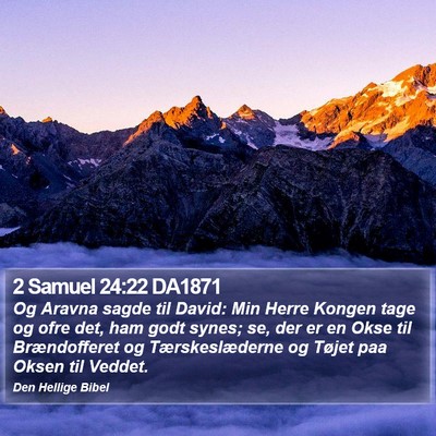 2 Samuel 24:22 DA1871 Bible Verse Image