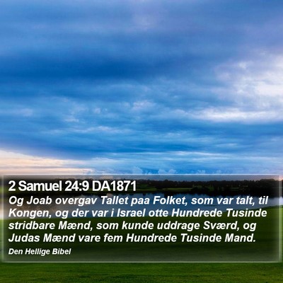 2 Samuel 24:9 DA1871 Bible Verse Image