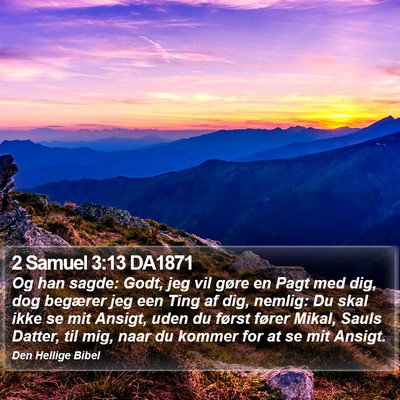 2 Samuel 3:13 DA1871 Bible Verse Image
