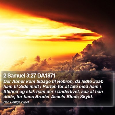 2 Samuel 3:27 DA1871 Bible Verse Image