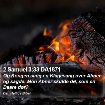 2 Samuel 3:33 DA1871 Bible Verse Image