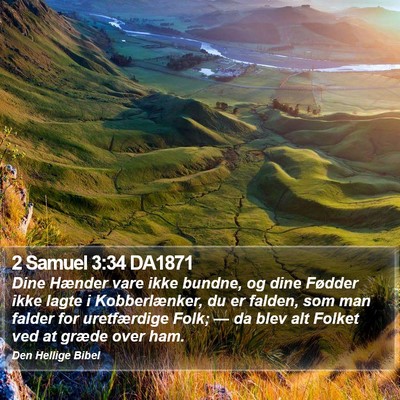 2 Samuel 3:34 DA1871 Bible Verse Image