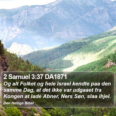 2 Samuel 3:37 DA1871 Bible Verse Image