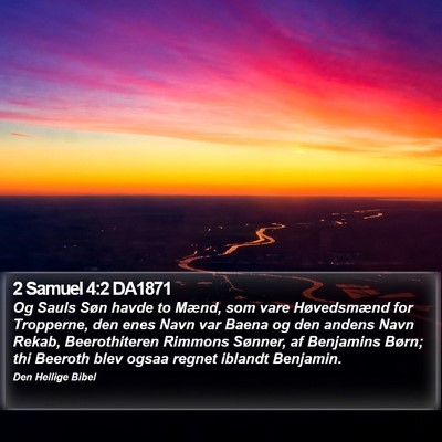 2 Samuel 4:2 DA1871 Bible Verse Image