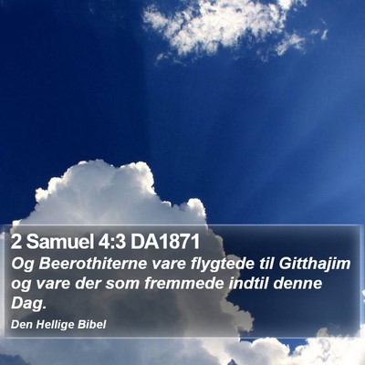 2 Samuel 4:3 DA1871 Bible Verse Image