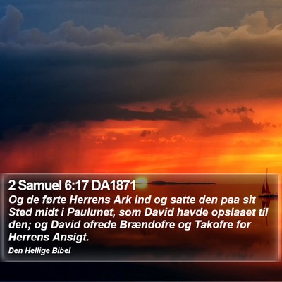 2 Samuel 6:17 DA1871 Bible Verse Image