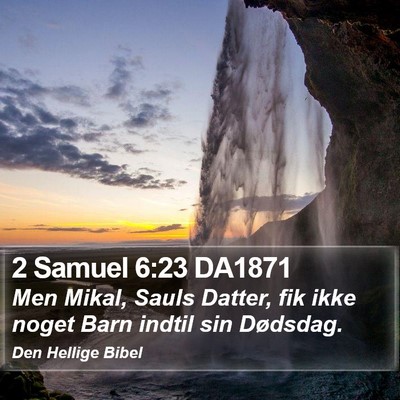 2 Samuel 6:23 DA1871 Bible Verse Image