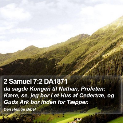 2 Samuel 7:2 DA1871 Bible Verse Image