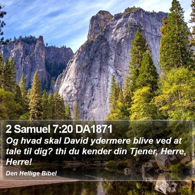 2 Samuel 7:20 DA1871 Bible Verse Image