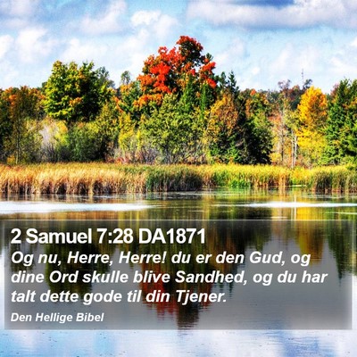 2 Samuel 7:28 DA1871 Bible Verse Image