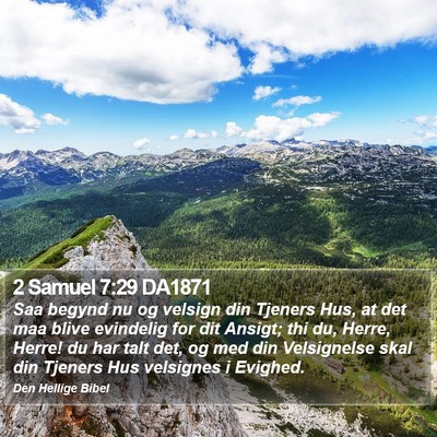 2 Samuel 7:29 DA1871 Bible Verse Image