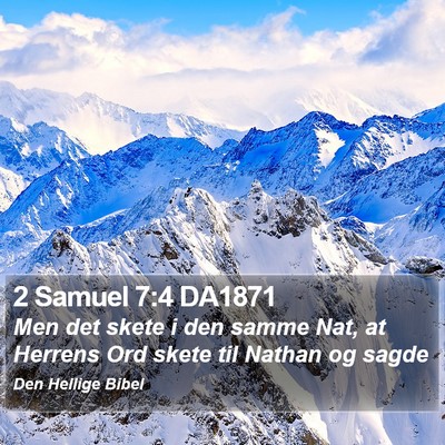 2 Samuel 7:4 DA1871 Bible Verse Image