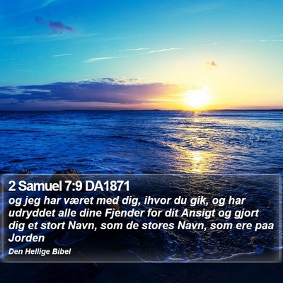 2 Samuel 7:9 DA1871 Bible Verse Image