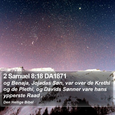 2 Samuel 8:18 DA1871 Bible Verse Image