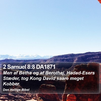 2 Samuel 8:8 DA1871 Bible Verse Image