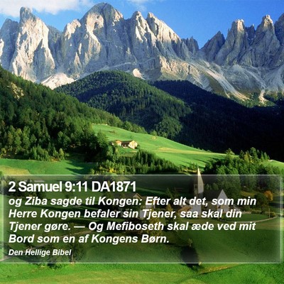 2 Samuel 9:11 DA1871 Bible Verse Image