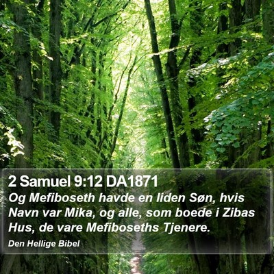 2 Samuel 9:12 DA1871 Bible Verse Image