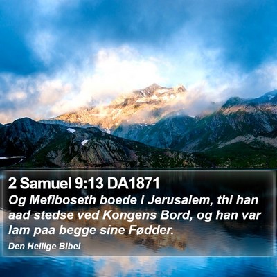 2 Samuel 9:13 DA1871 Bible Verse Image