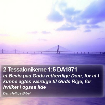 2 Tessalonikerne 1:5 DA1871 Bible Verse Image