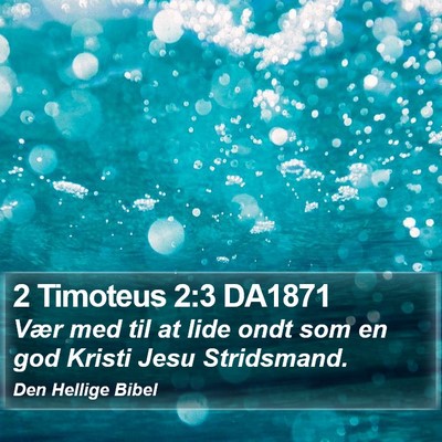2 Timoteus 2:3 DA1871 Bible Verse Image