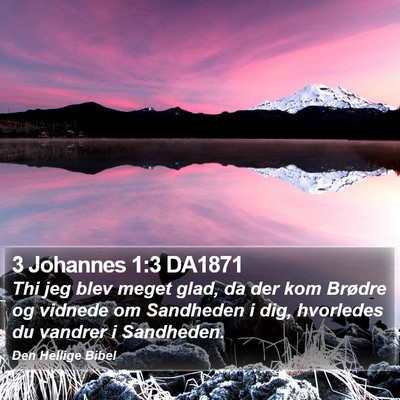 3 Johannes 1:3 DA1871 Bible Verse Image