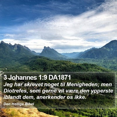 3 Johannes 1:9 DA1871 Bible Verse Image
