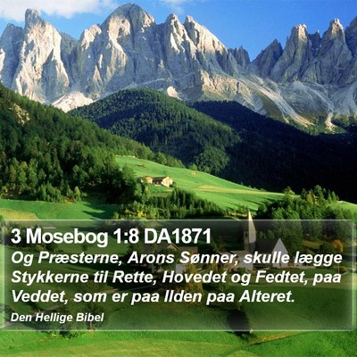 3 Mosebog 1:8 DA1871 Bible Verse Image