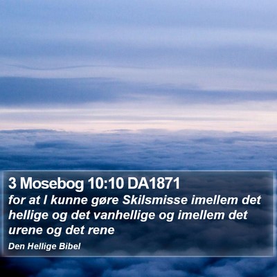 3 Mosebog 10:10 DA1871 Bible Verse Image