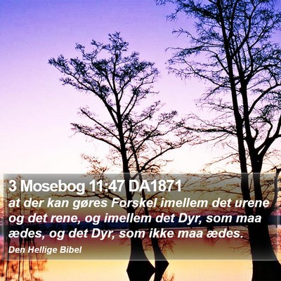 3 Mosebog 11:47 DA1871 Bible Verse Image