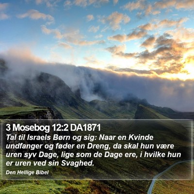 3 Mosebog 12:2 DA1871 Bible Verse Image