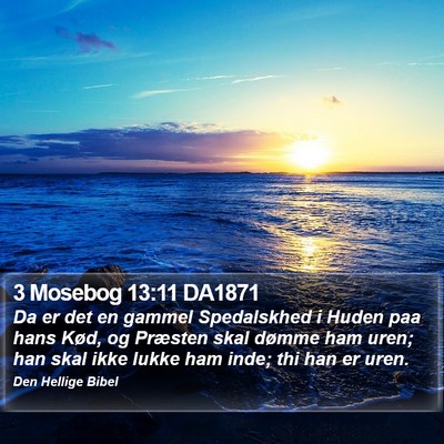 3 Mosebog 13:11 DA1871 Bible Verse Image