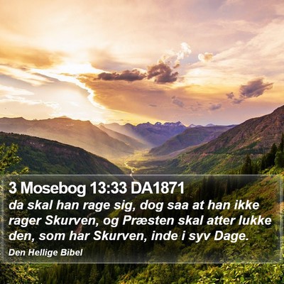 3 Mosebog 13:33 DA1871 Bible Verse Image