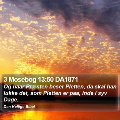 3 Mosebog 13:50 DA1871 Bible Verse Image