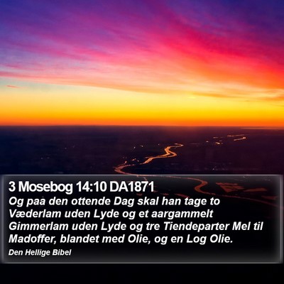 3 Mosebog 14:10 DA1871 Bible Verse Image