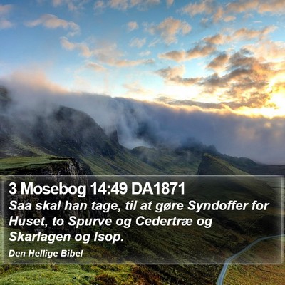 3 Mosebog 14:49 DA1871 Bible Verse Image