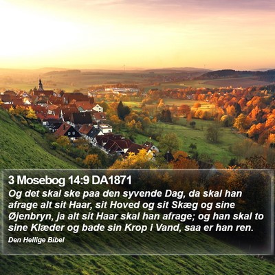 3 Mosebog 14:9 DA1871 Bible Verse Image