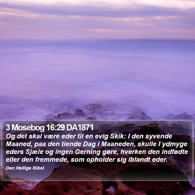 3 Mosebog 16:29 DA1871 Bible Verse Image