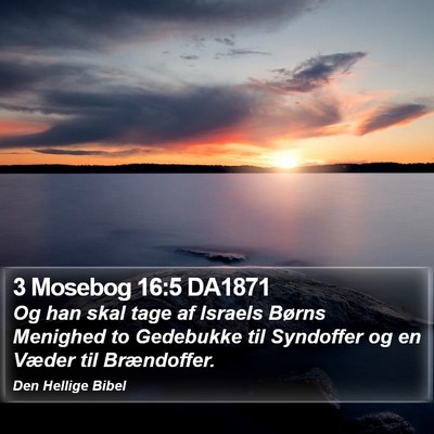 3 Mosebog 16:5 DA1871 Bible Verse Image
