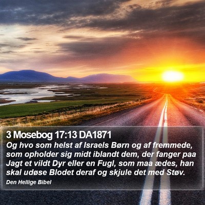3 Mosebog 17:13 DA1871 Bible Verse Image