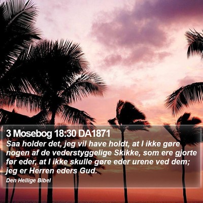 3 Mosebog 18:30 DA1871 Bible Verse Image