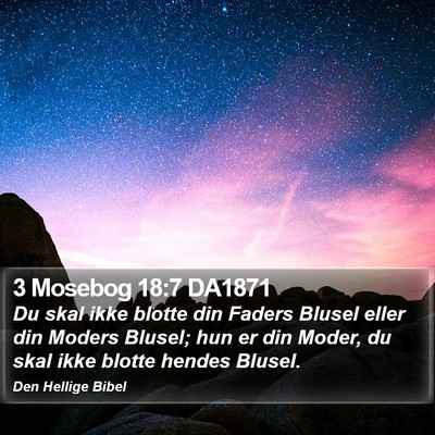 3 Mosebog 18:7 DA1871 Bible Verse Image
