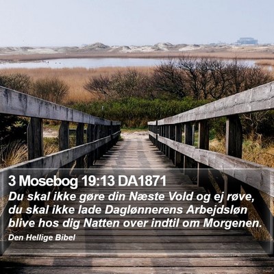 3 Mosebog 19:13 DA1871 Bible Verse Image