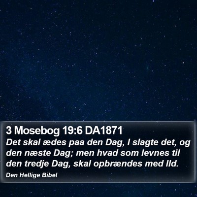 3 Mosebog 19:6 DA1871 Bible Verse Image