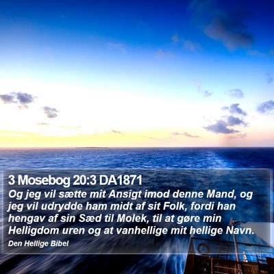3 Mosebog 20:3 DA1871 Bible Verse Image