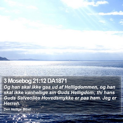 3 Mosebog 21:12 DA1871 Bible Verse Image